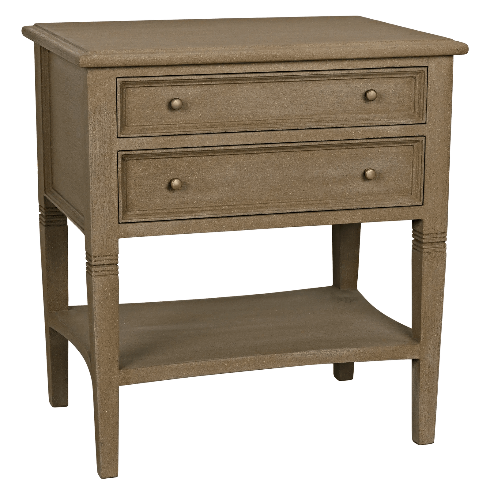 Noir Oxford 2-Drawer Side Table Weathered ACCENT TABLES
