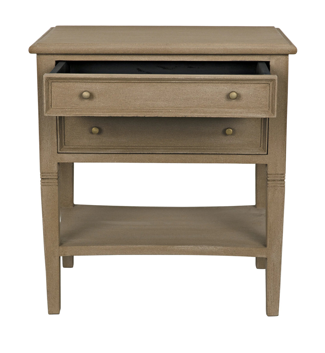 American Home Furniture | Noir - Oxford 2-Drawer Side Table Weathered