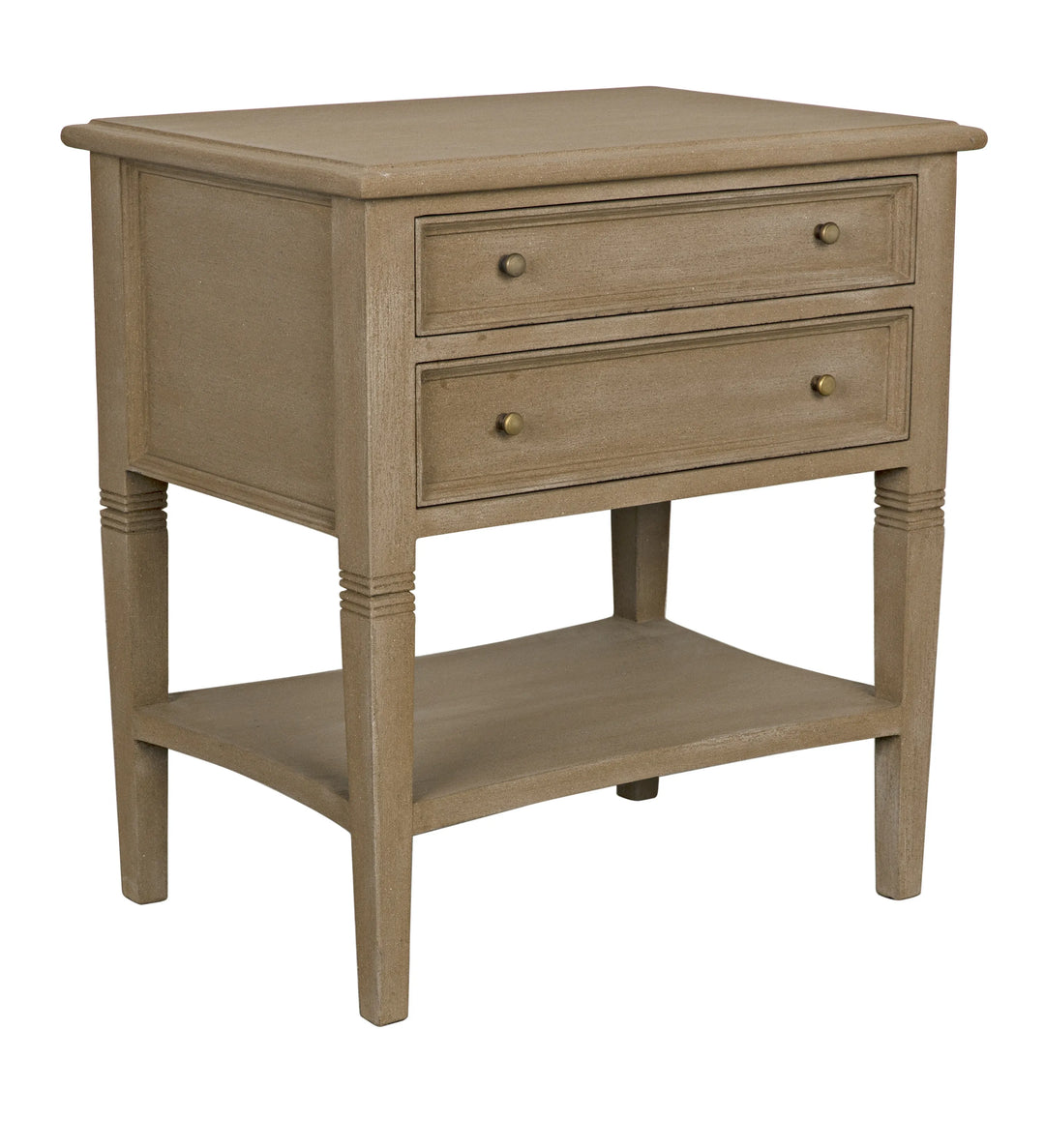 American Home Furniture | Noir - Oxford 2-Drawer Side Table Weathered