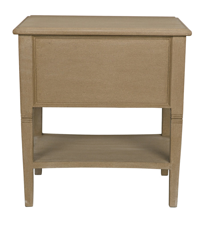 American Home Furniture | Noir - Oxford 2-Drawer Side Table Weathered