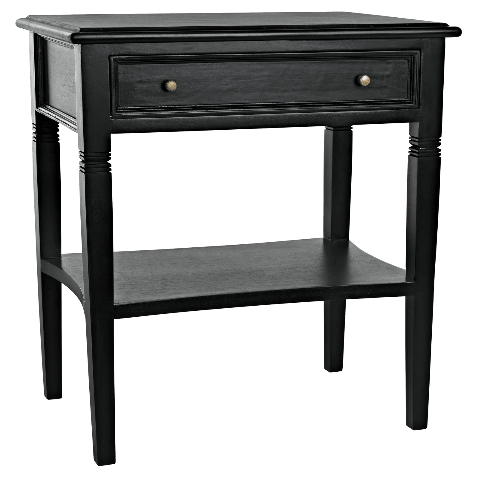 Noir Oxford 1-Drawer Side Table, Hand Rubbed Black ACCENT TABLES