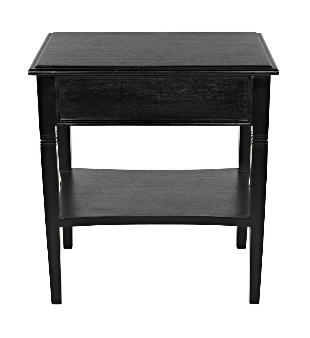 American Home Furniture | Noir - Oxford 1-Drawer Side Table, Hand Rubbed Black