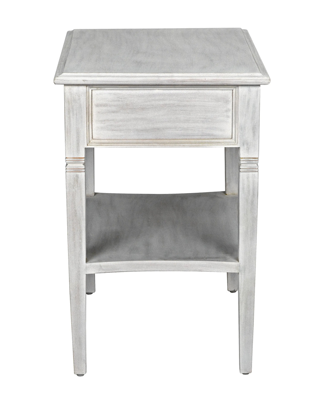 American Home Furniture | Noir - Oxford 1-Drawer Side Table, White Wash