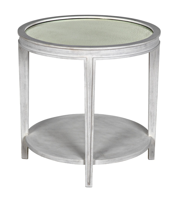 American Home Furniture | Noir - Imperial Side Table, White Wash