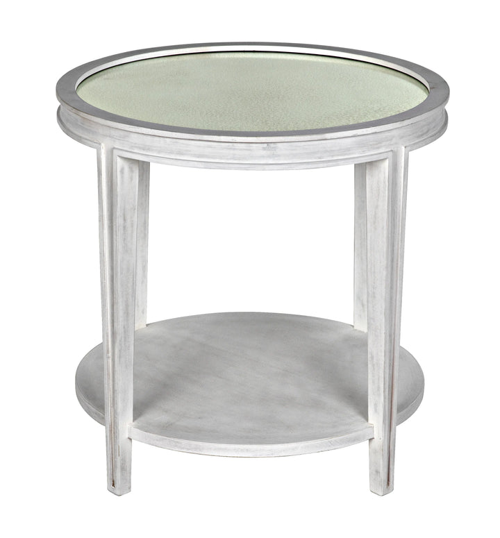 American Home Furniture | Noir - Imperial Side Table, White Wash