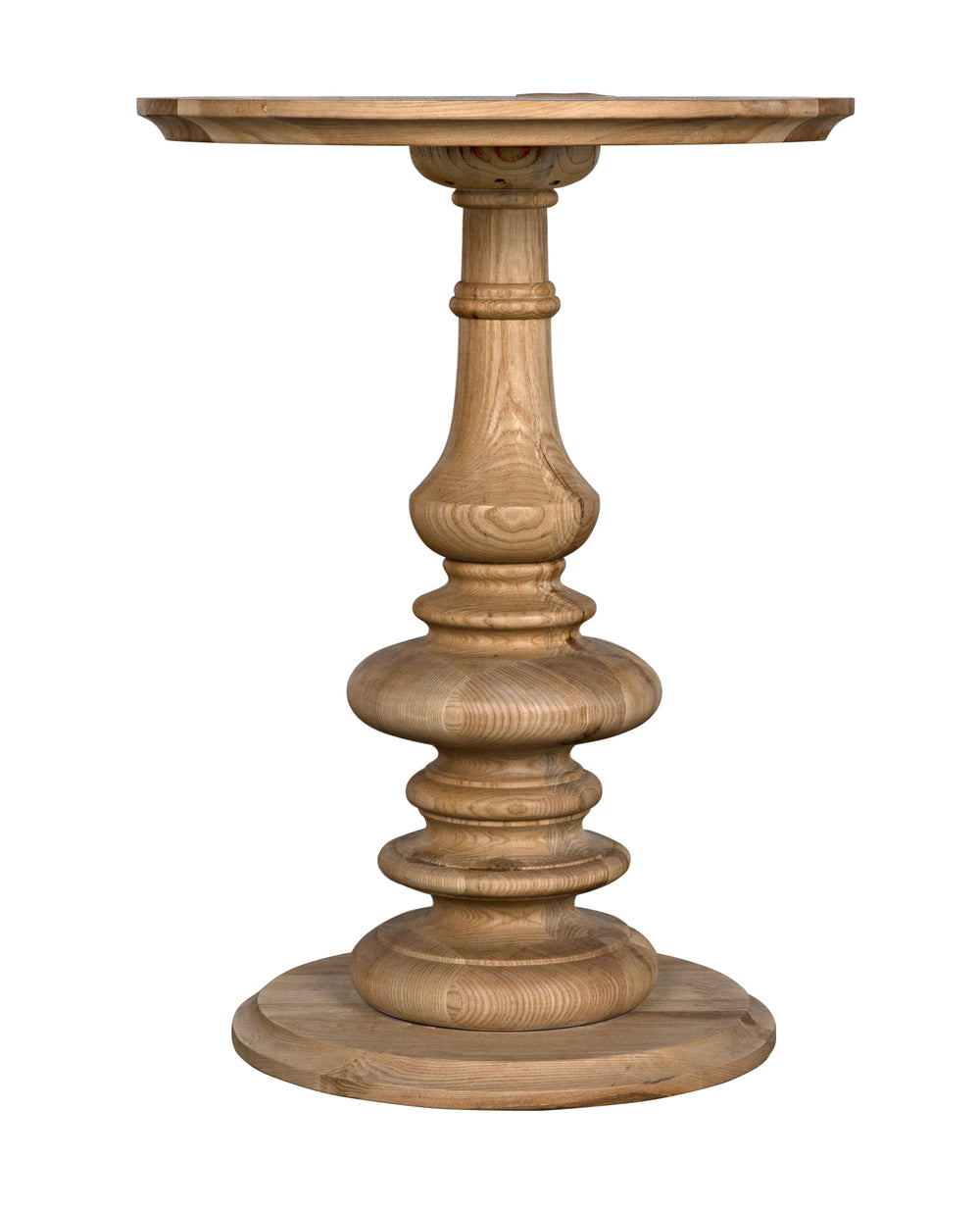 American Home Furniture | Noir - Old Elm Pedestal Side Table