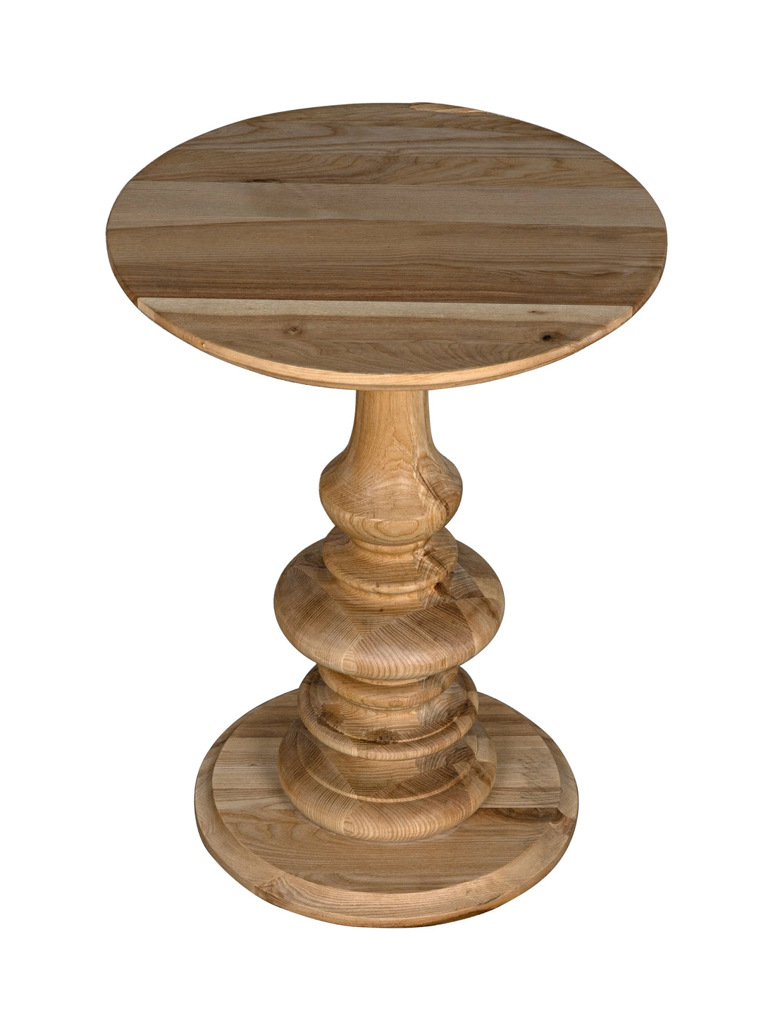 American Home Furniture | Noir - Old Elm Pedestal Side Table