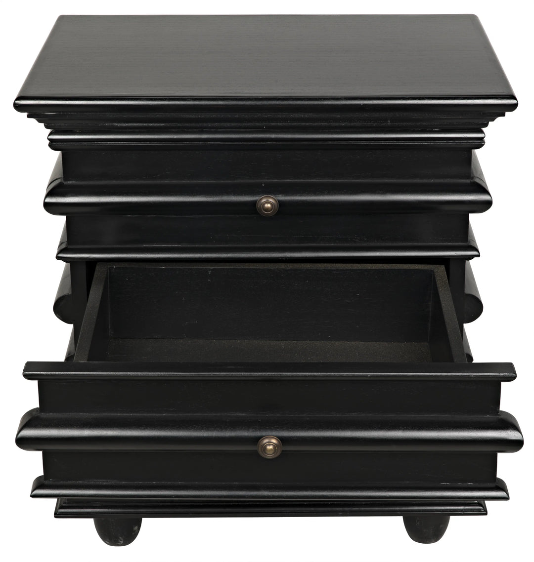 American Home Furniture | Noir - Ascona Side Table, Hand Rubbed Black