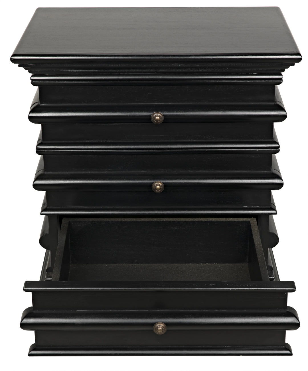 American Home Furniture | Noir - Ascona Side Table, Hand Rubbed Black