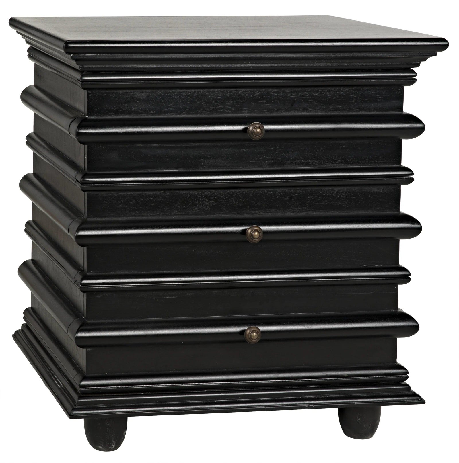Noir Ascona Side Table, Hand Rubbed Black ACCENT TABLES