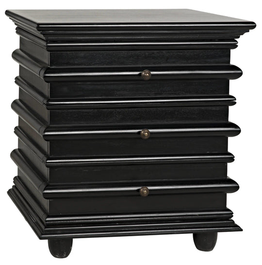 Noir Ascona Side Table, Hand Rubbed Black ACCENT TABLES