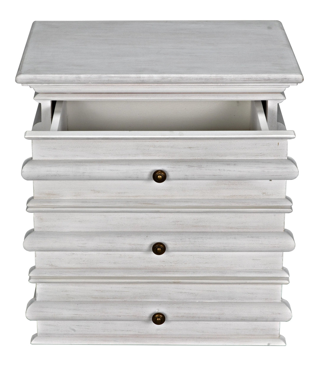 American Home Furniture | Noir - Ascona Side Table, White Wash