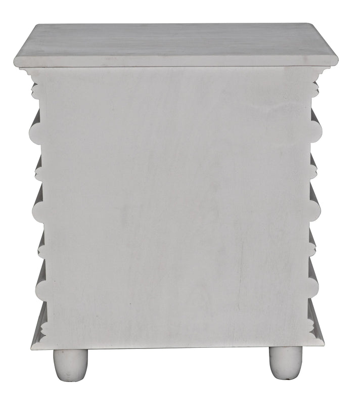 American Home Furniture | Noir - Ascona Side Table, White Wash