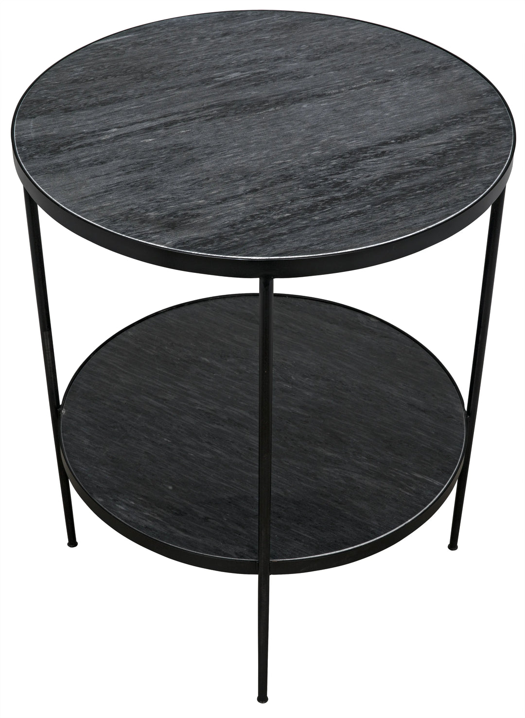 American Home Furniture | Noir - Rivoli Side Table - Matte Black Base