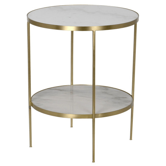 Noir Rivoli Side Table - Antique Brass ACCENT TABLES