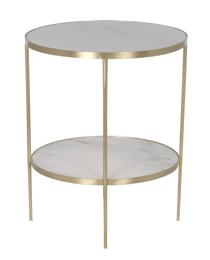 American Home Furniture | Noir - Rivoli Side Table - Antique Brass