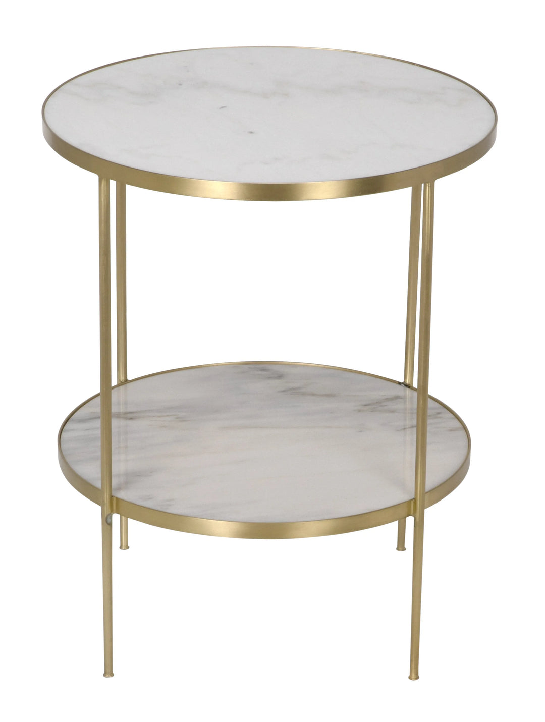 American Home Furniture | Noir - Rivoli Side Table - Antique Brass