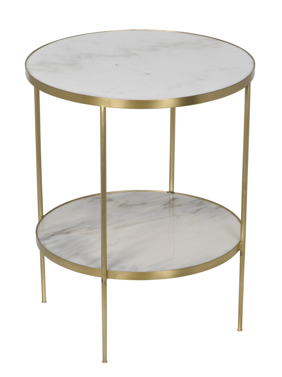 American Home Furniture | Noir - Rivoli Side Table - Antique Brass