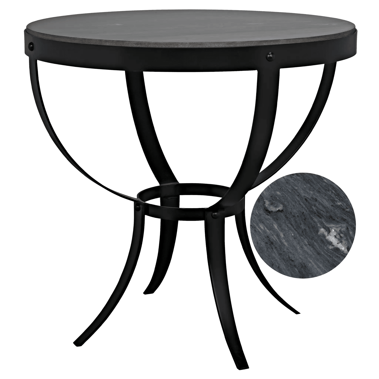 Noir Byron Side Table 86" - Matte Black Base ACCENT TABLES
