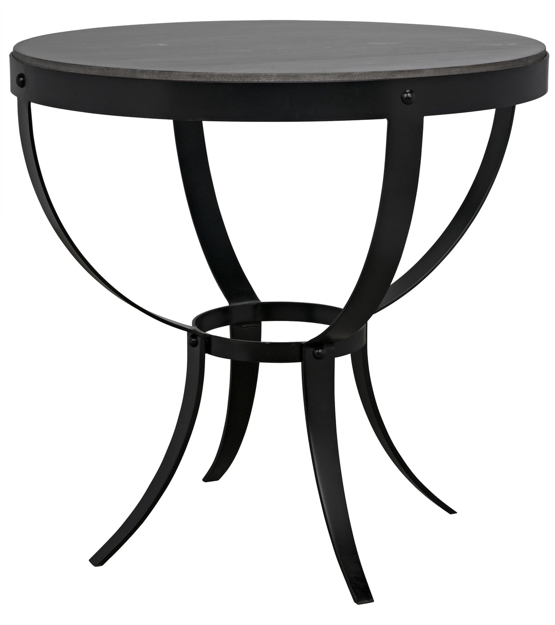 American Home Furniture | Noir - Byron Side Table 86" - Matte Black Base