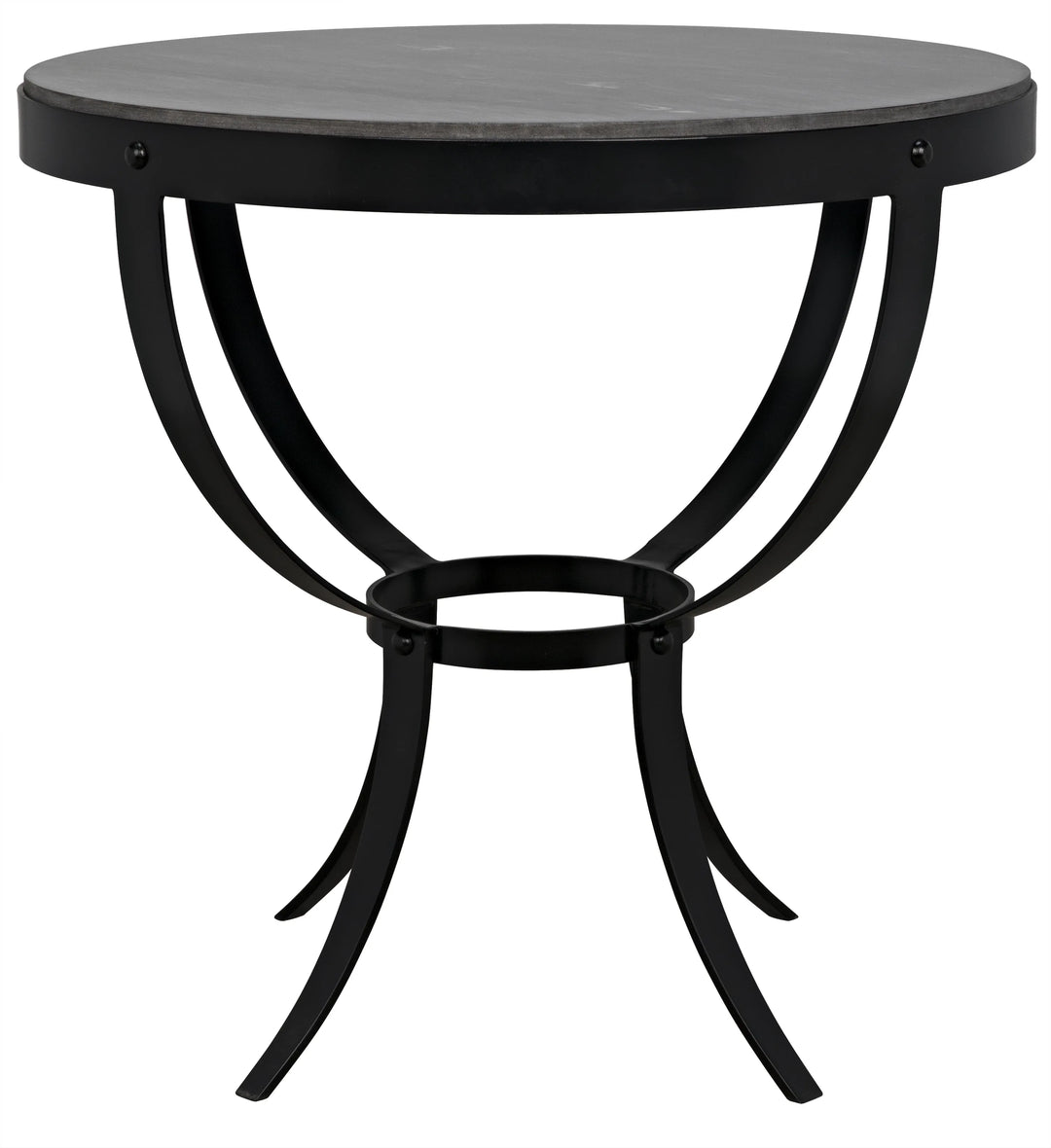 American Home Furniture | Noir - Byron Side Table 86" - Matte Black Base