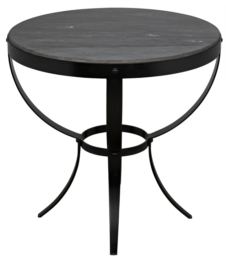 American Home Furniture | Noir - Byron Side Table 86" - Matte Black Base