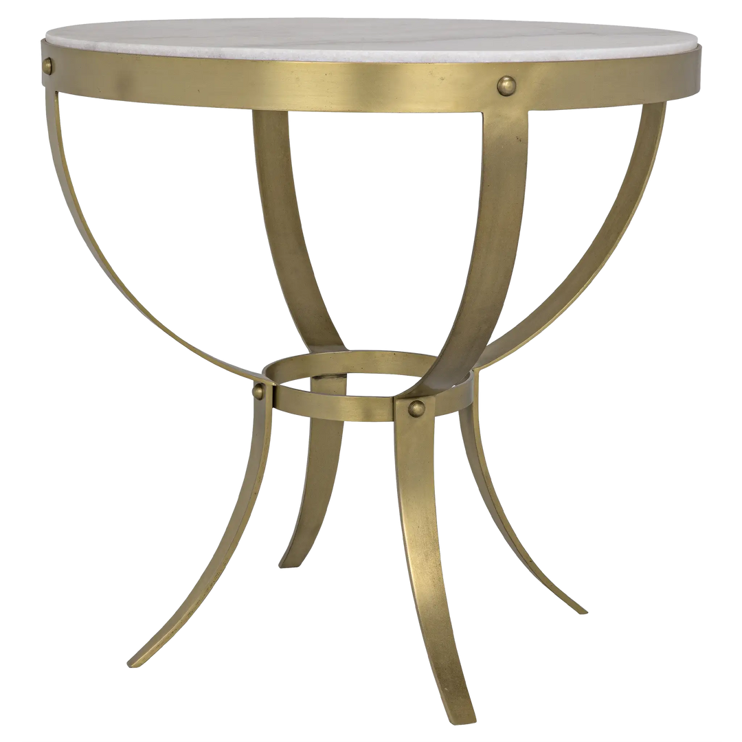 American Home Furniture | Noir - Byron Side Table 86" - Antique Brass