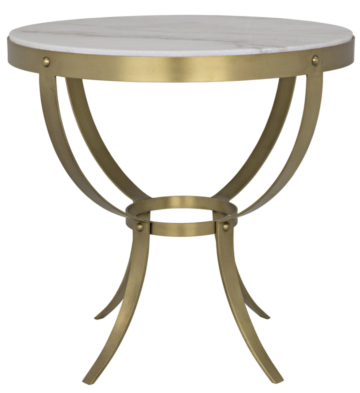 American Home Furniture | Noir - Byron Side Table 86" - Antique Brass