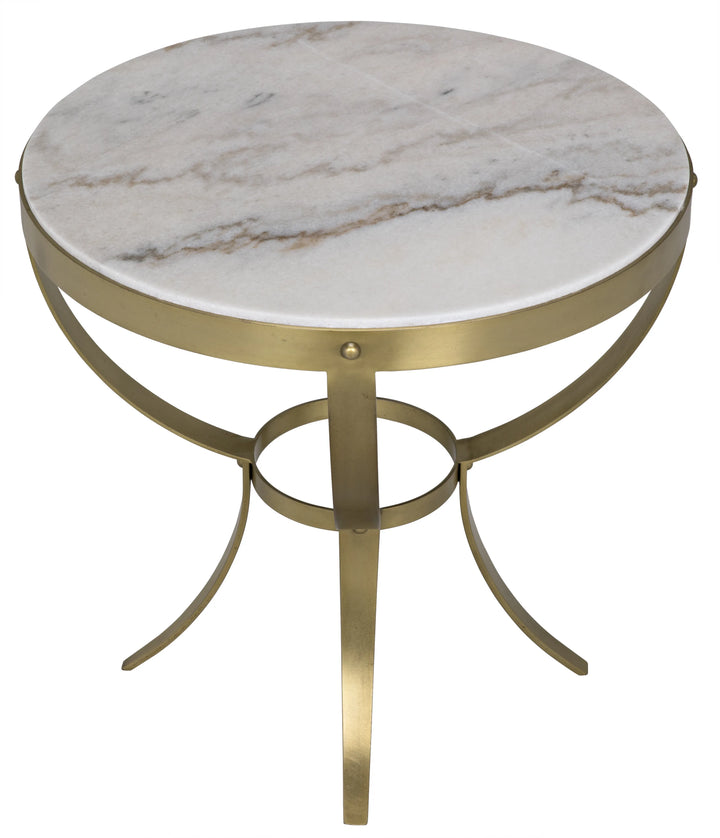 American Home Furniture | Noir - Byron Side Table 86" - Antique Brass