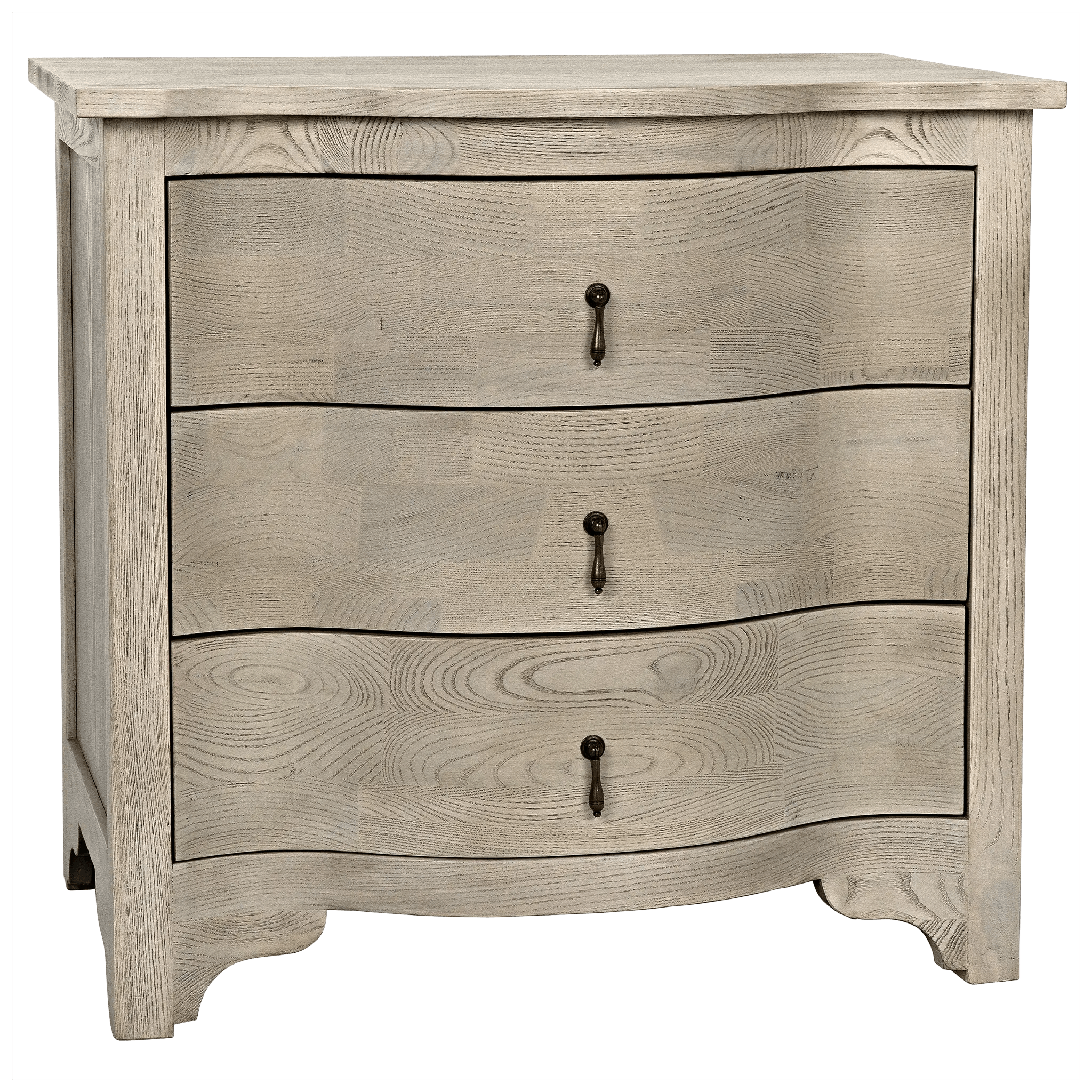 Noir Curved Front Side Table