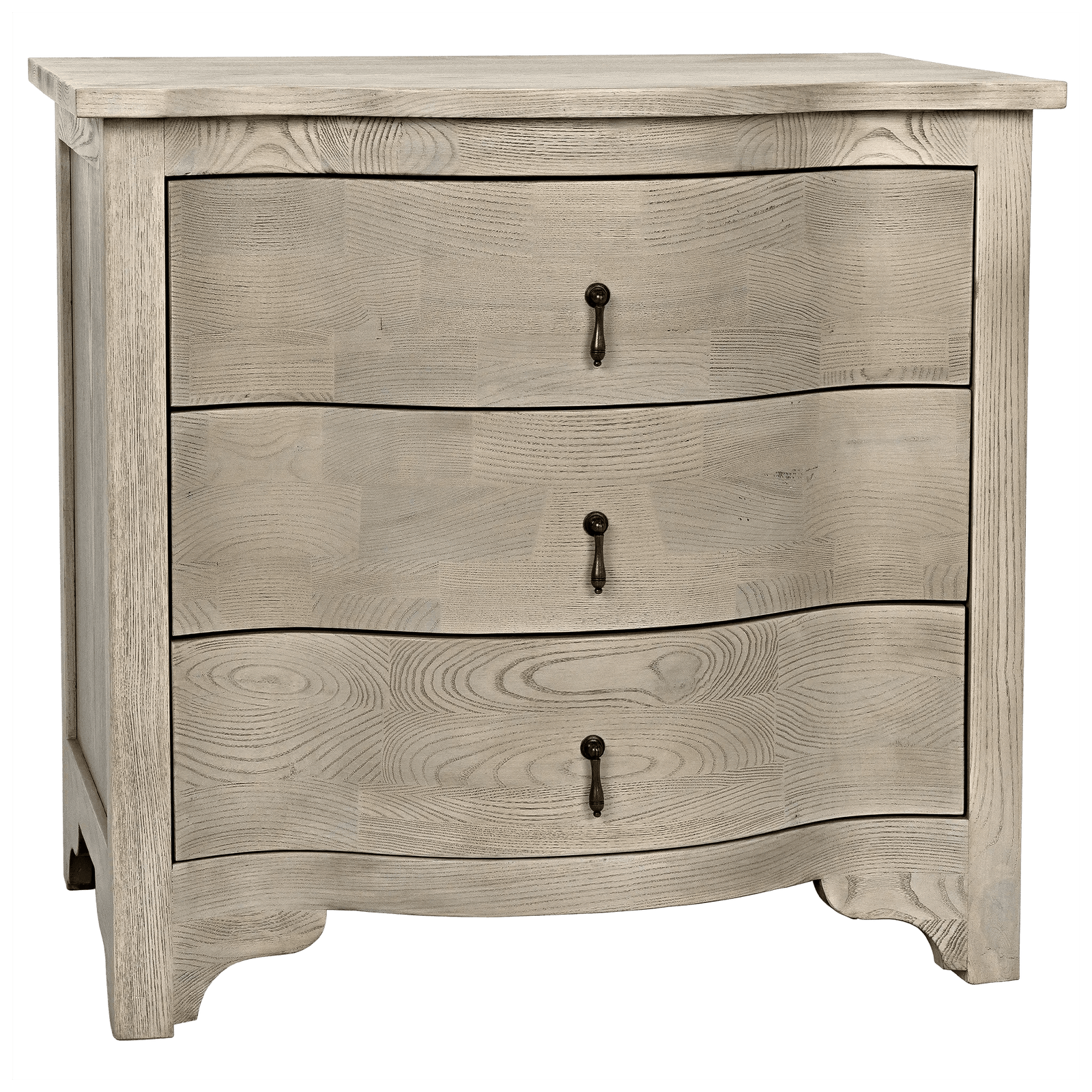 Noir Curved Front Side Table ACCENT TABLES