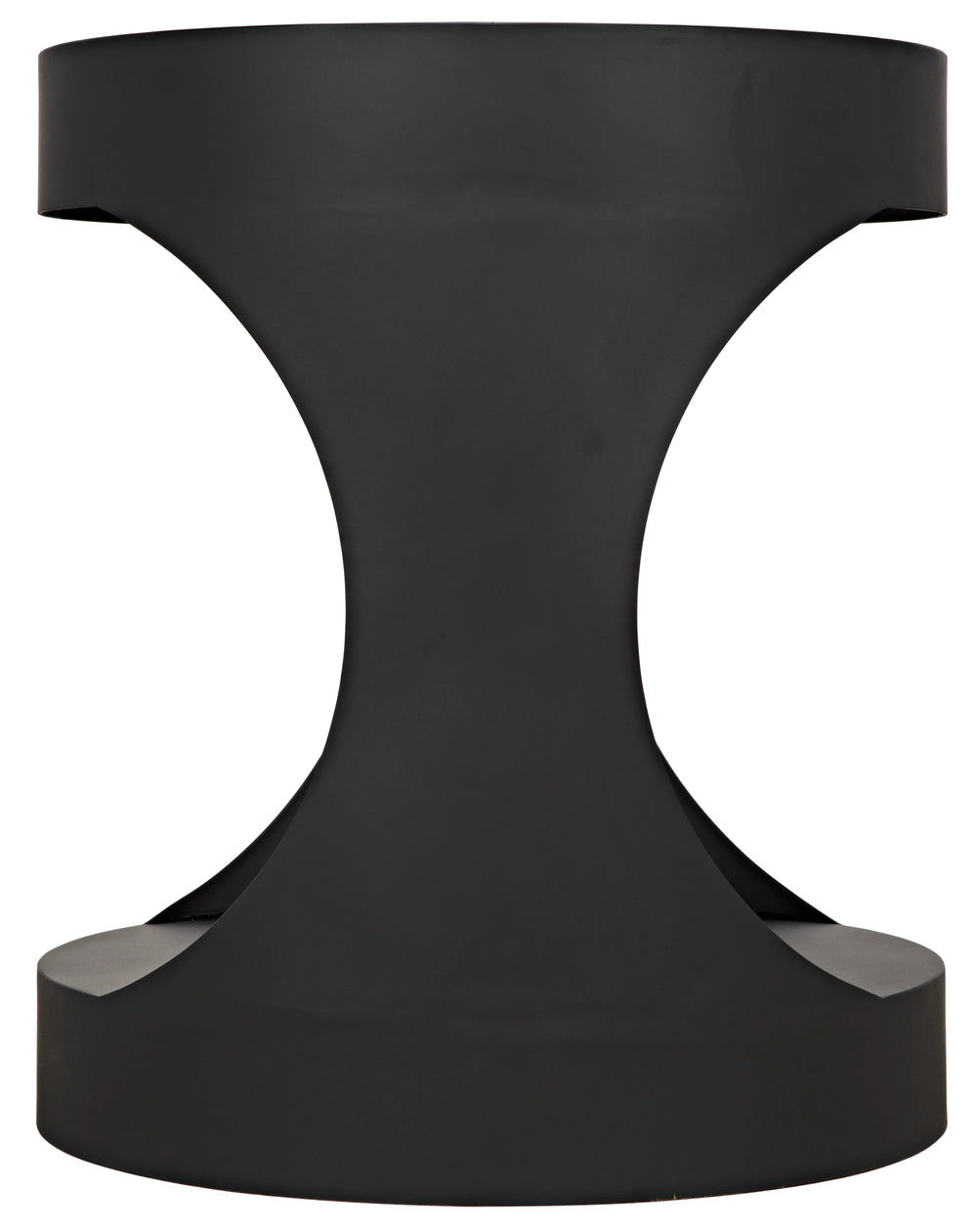 American Home Furniture | Noir - Eclipse Round Side Table, Black Steel