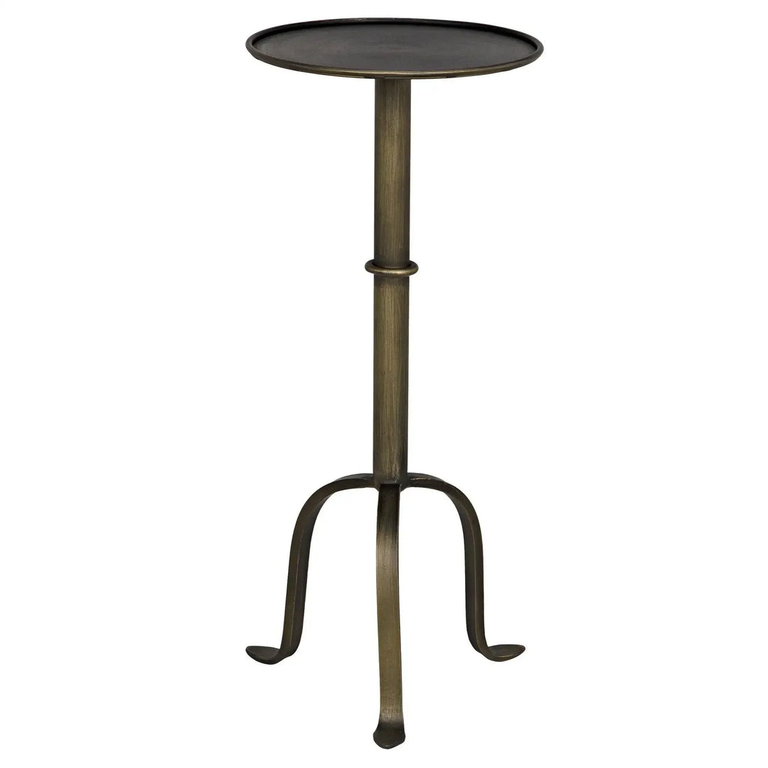 Tini Side Table, Metal with Aged Brass Finish - AmericanHomeFurniture