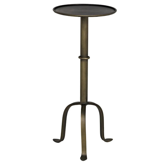 Noir Tini Side Table, Metal with Aged Brass Finish ACCENT TABLES