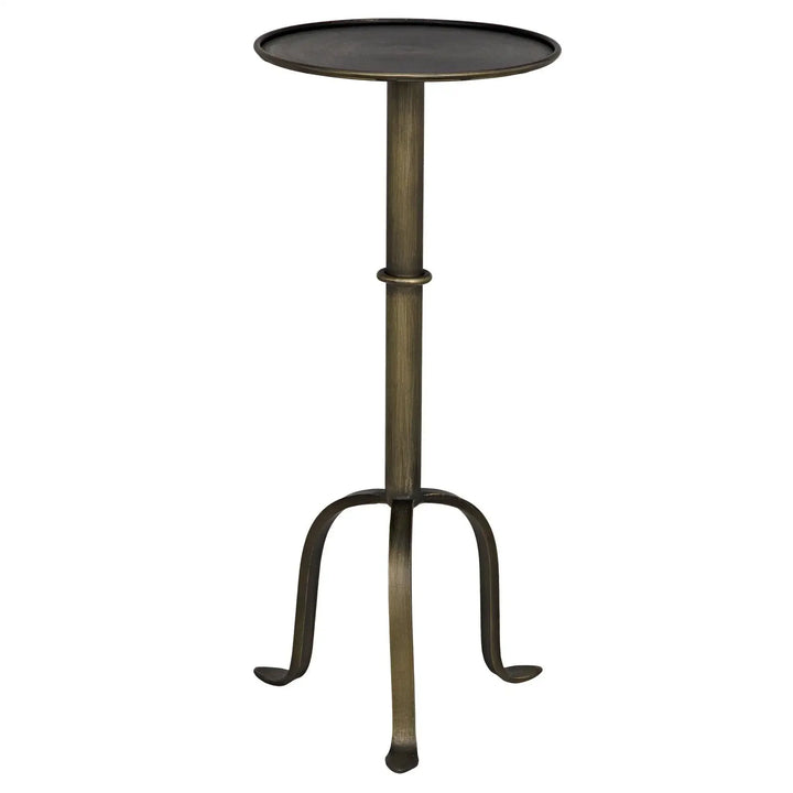 Noir Tini Side Table, Metal with Aged Brass Finish ACCENT TABLES