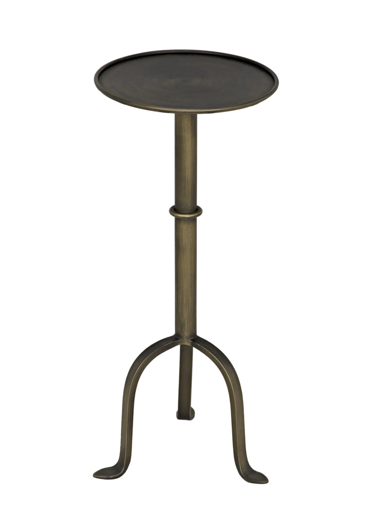 Tini Side Table, Metal with Aged Brass Finish