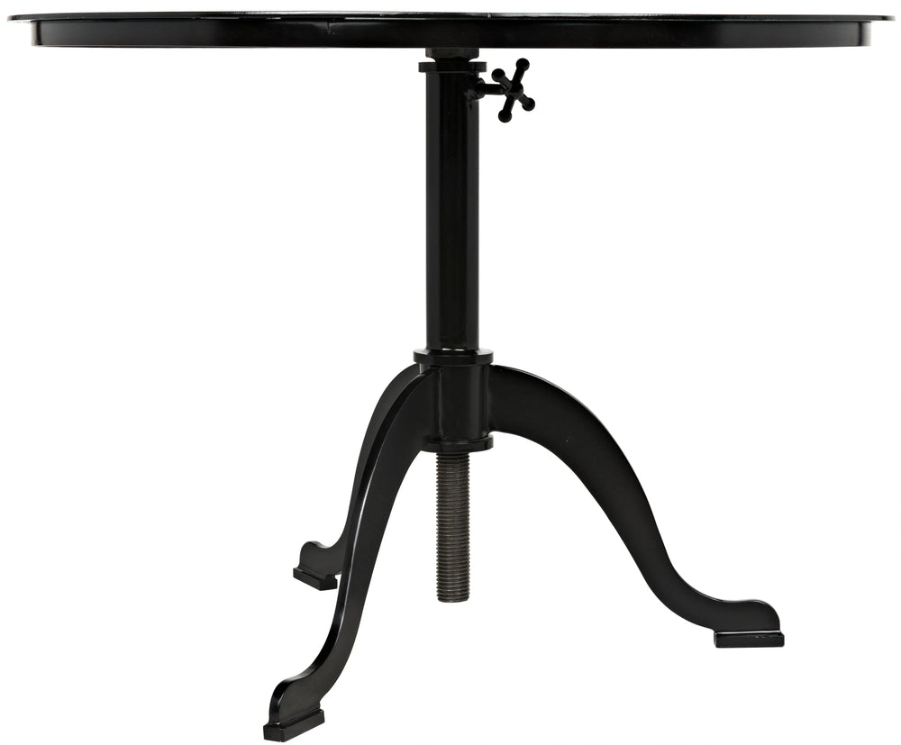 American Home Furniture | Noir - Kaldera Side Table, Black Steel