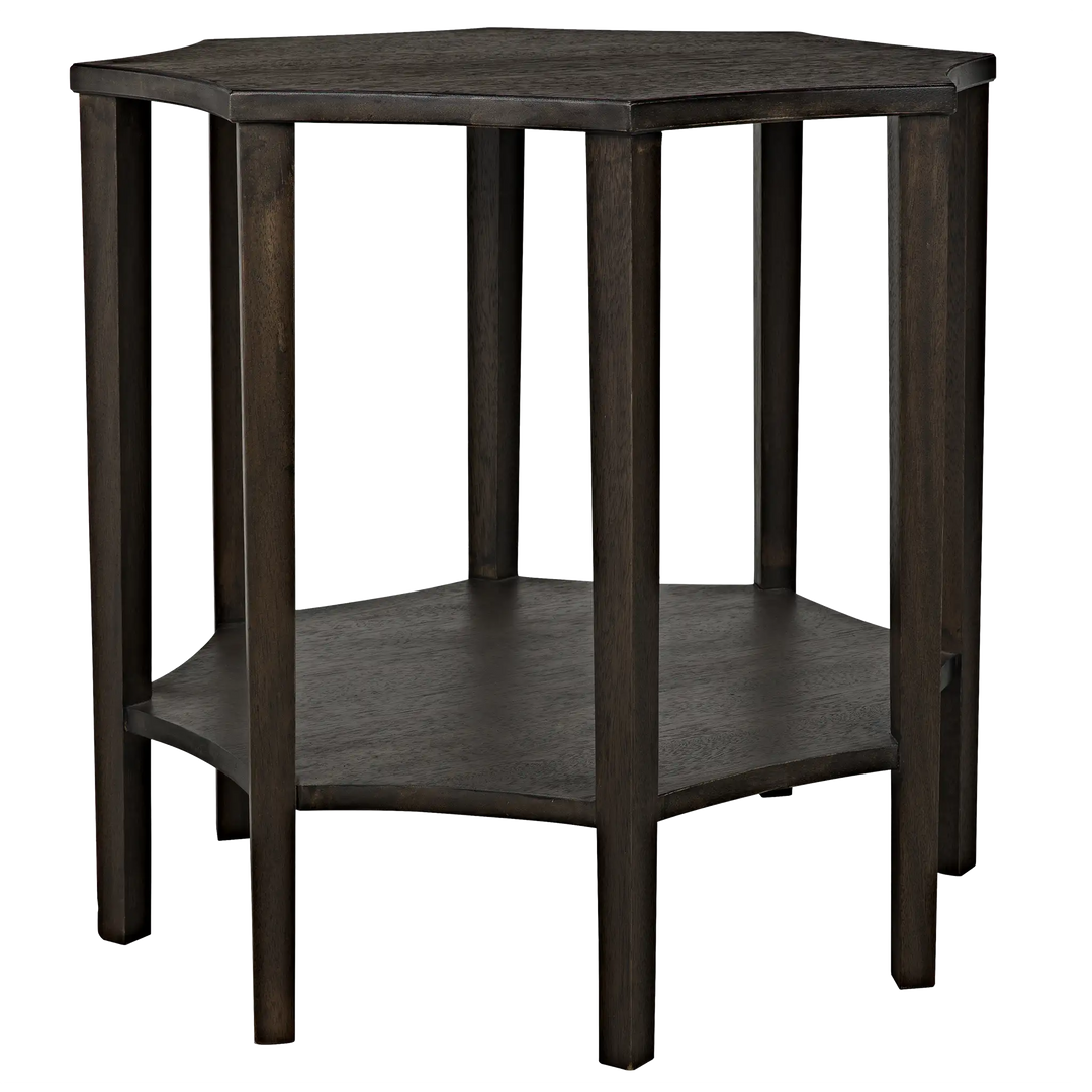 American Home Furniture | Noir - Ariana Side Table, Ebony Walnut