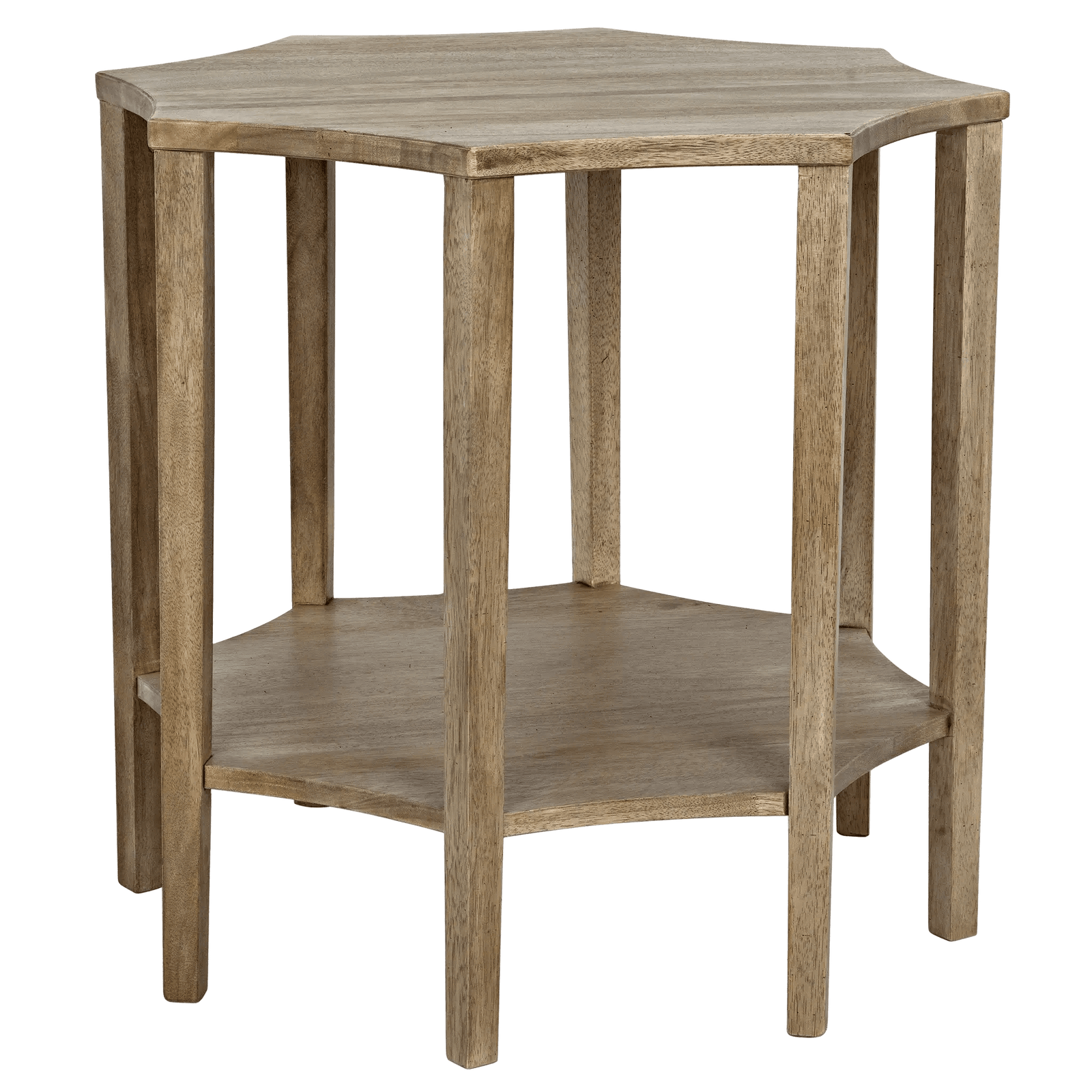 Noir Ariana Side Table, Washed Walnut ACCENT TABLES