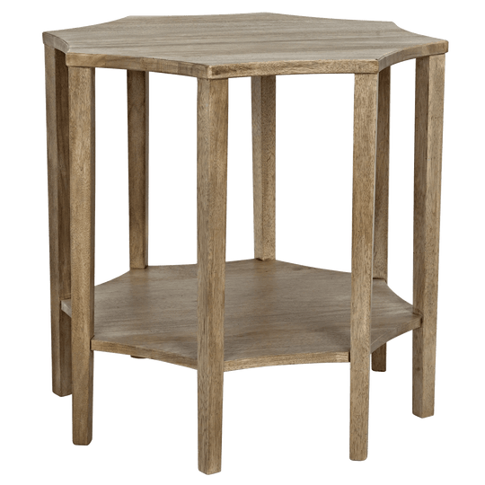 Noir Ariana Side Table, Washed Walnut ACCENT TABLES