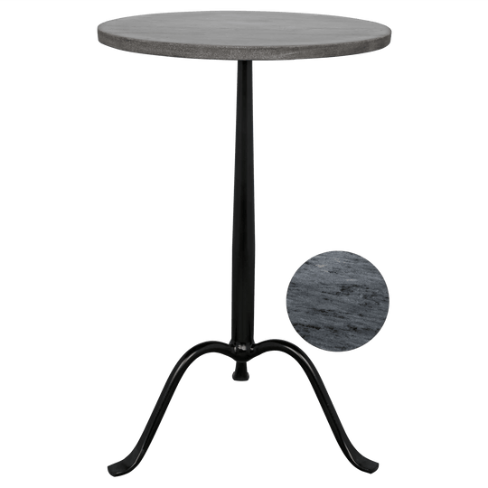 Noir Cosmopolitan Side Table - Matte Black ACCENT TABLES