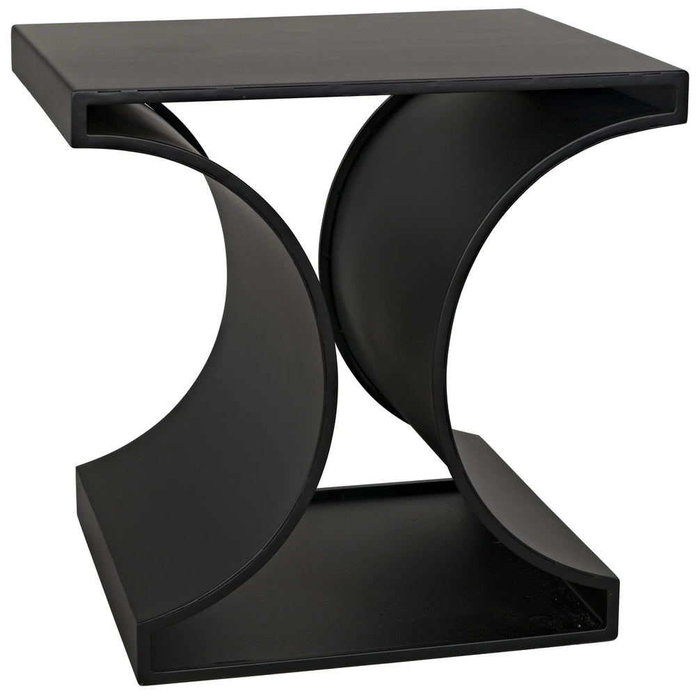 American Home Furniture | Noir - Alec Side Table, Black Steel