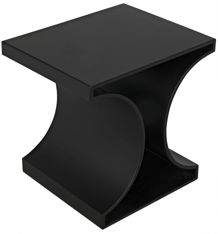 American Home Furniture | Noir - Alec Side Table, Black Steel