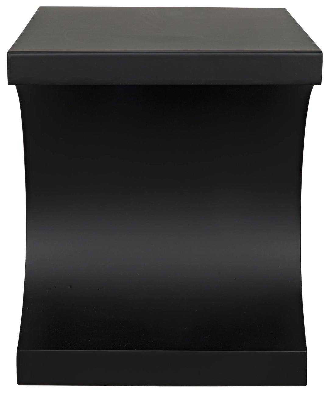 American Home Furniture | Noir - Alec Side Table, Black Steel