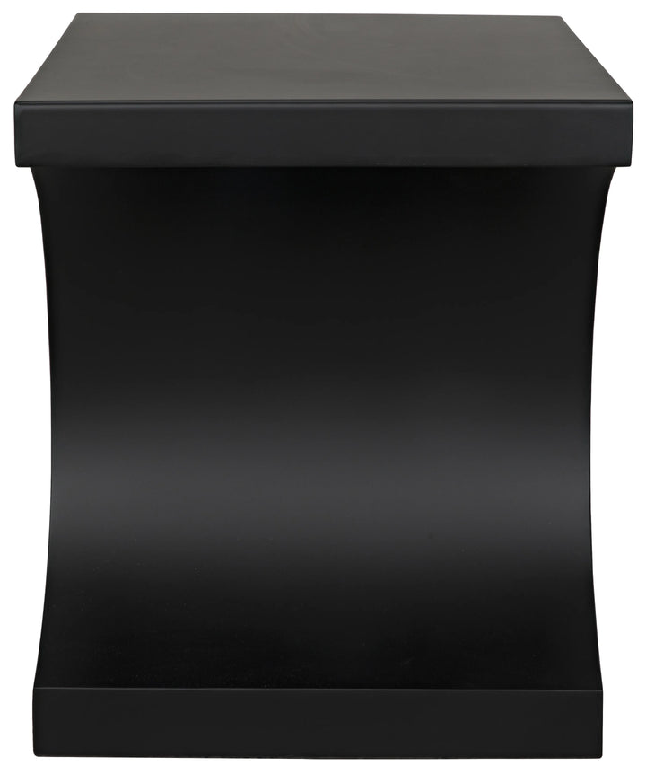 American Home Furniture | Noir - Alec Side Table, Black Steel