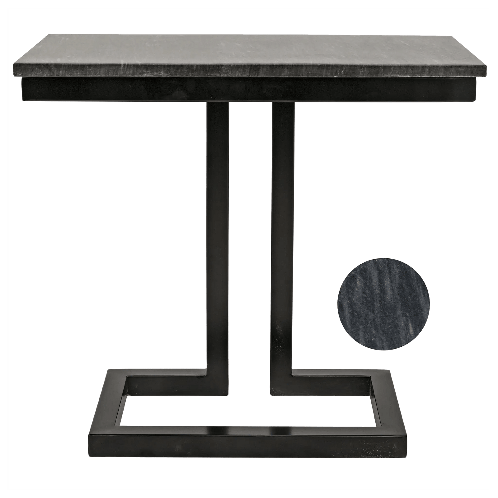 Noir Alonzo Side Table - Matte Black ACCENT TABLES