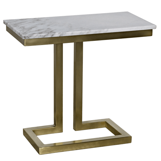 Noir Alonzo Side Table - Antique Brass ACCENT TABLES