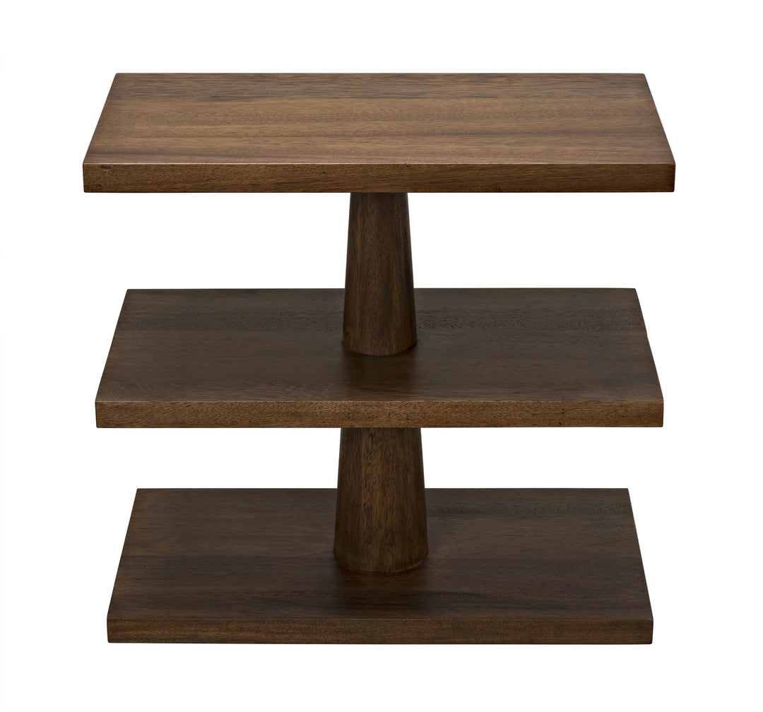 American Home Furniture | Noir - Fatima Side Table, Dark Walnut