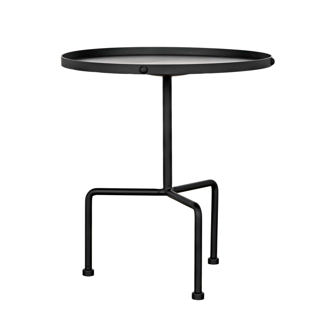 American Home Furniture | Noir - Paige Side Table, Black Steel