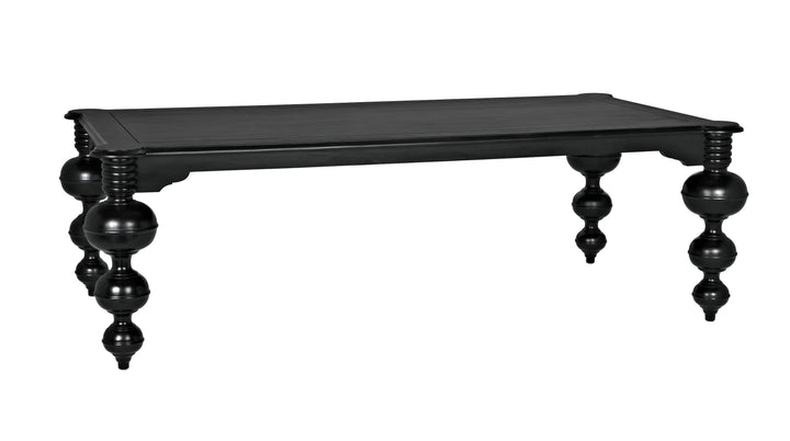 American Home Furniture | Noir - Claudio Dining Table, Hand Rubbed Black